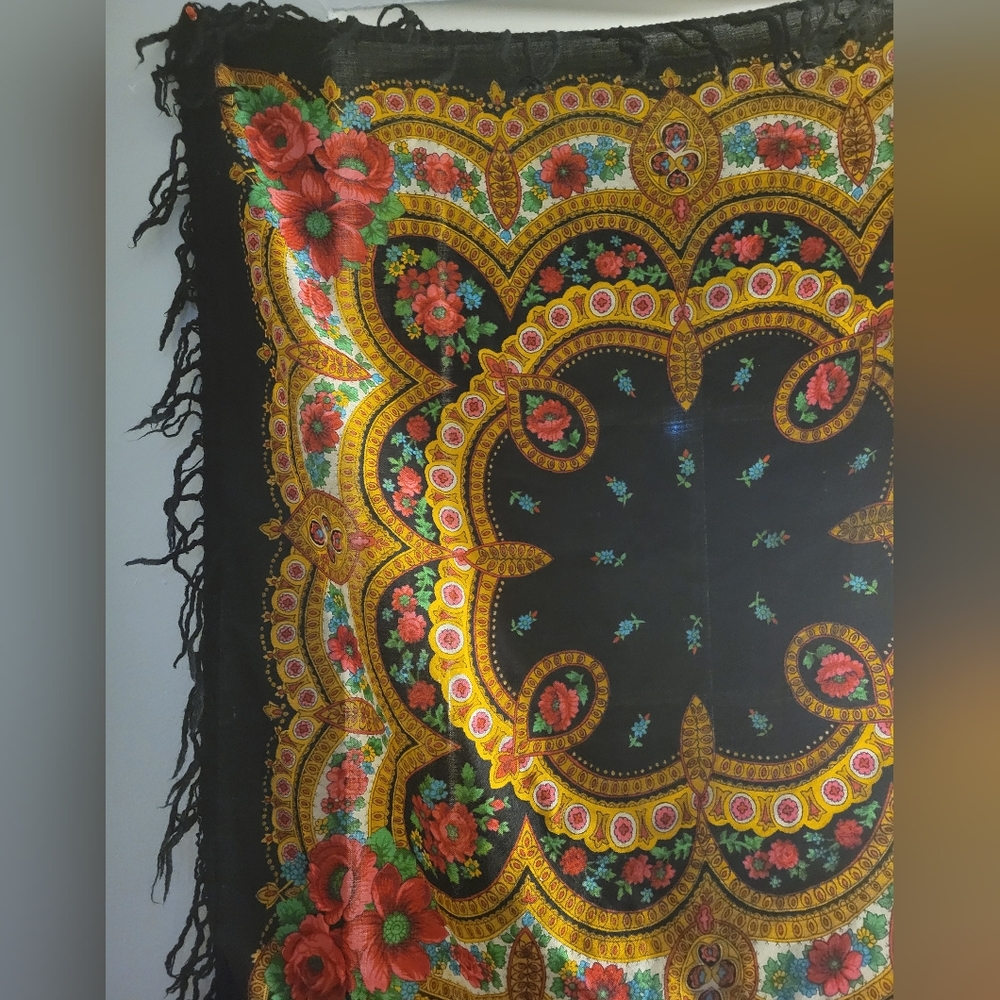 Beautiful Unique patterned vibrant fringed tapestry